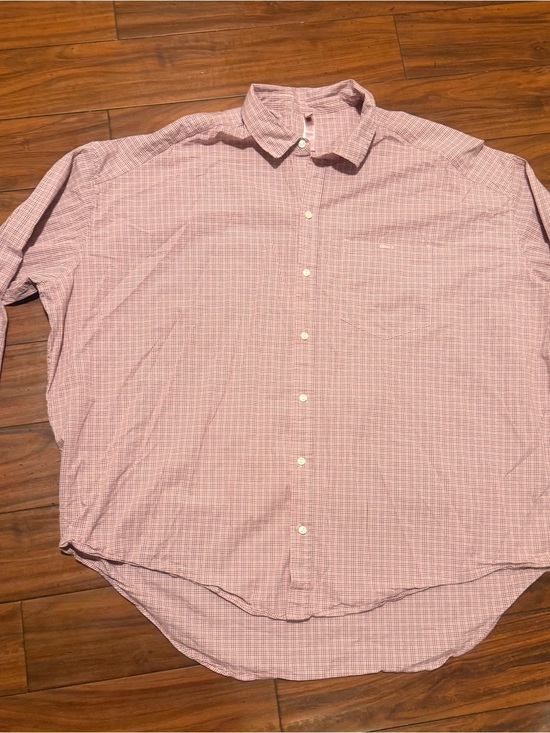 SKIMS Other - SKIMS Light Pink Checked Long-Sleeve Button-Down Shirt